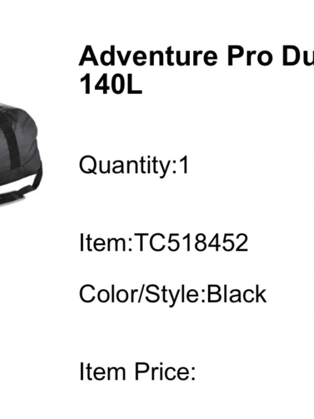 L.L. Bean adventure pro duffle Bag